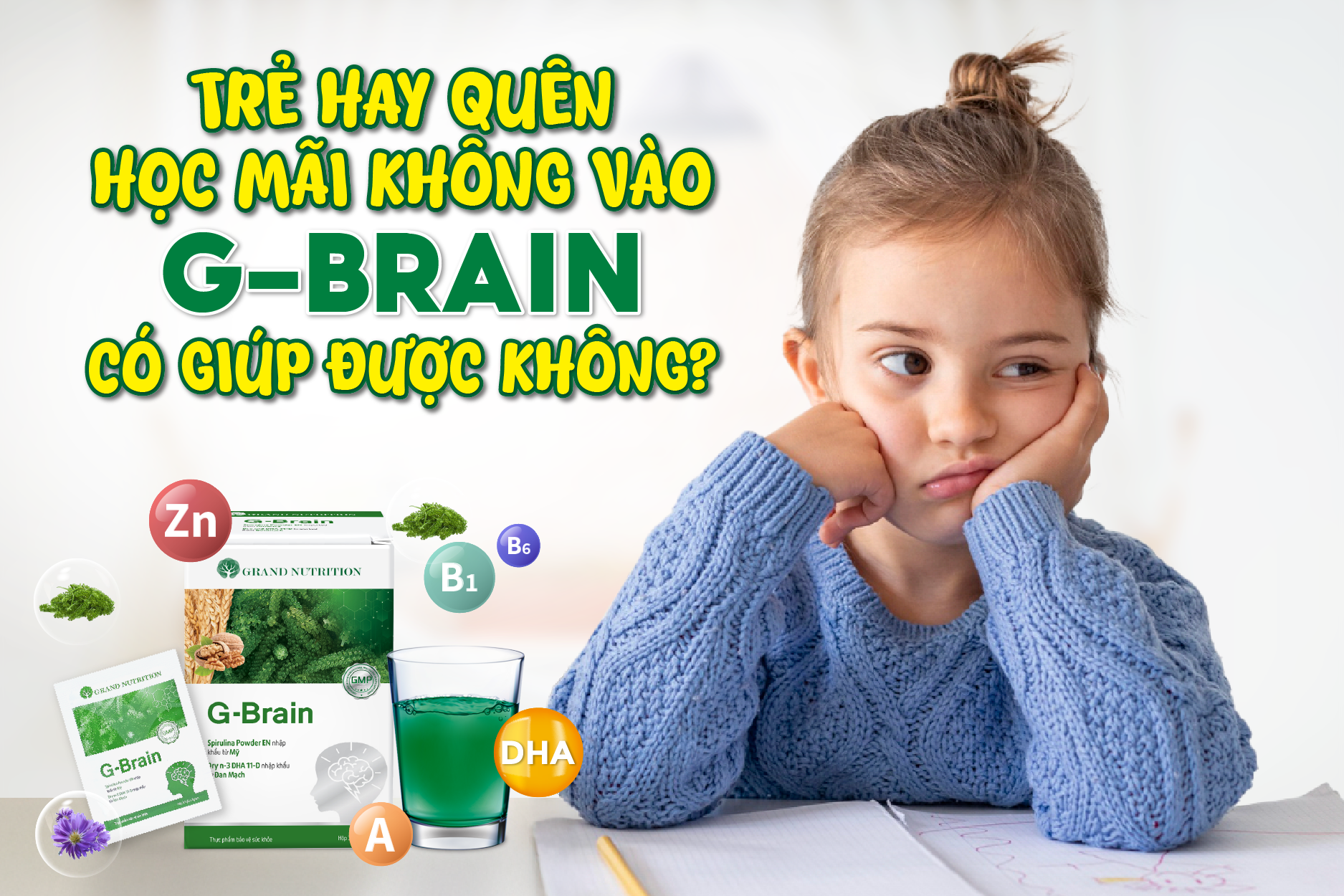 Trẻ Hay Quên, Học Mãi Không Vào, G-Brain Có Giúp Được Không?